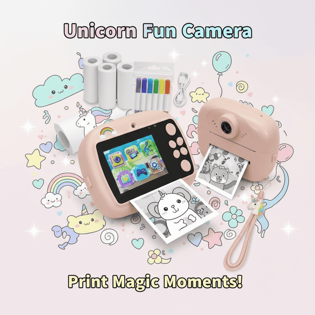 Mini Camera Printer – Instant Digital Camera & Printer