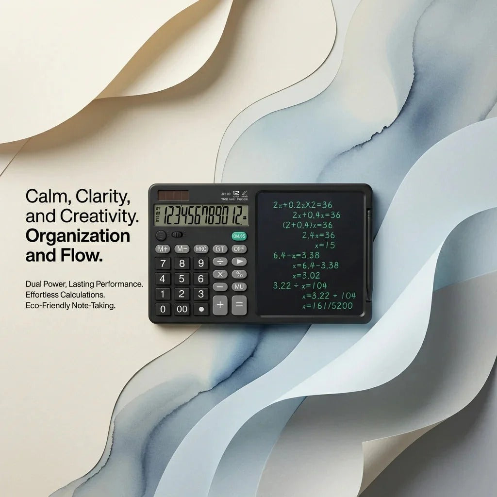 Dual Function Calculator & Writing Tablet