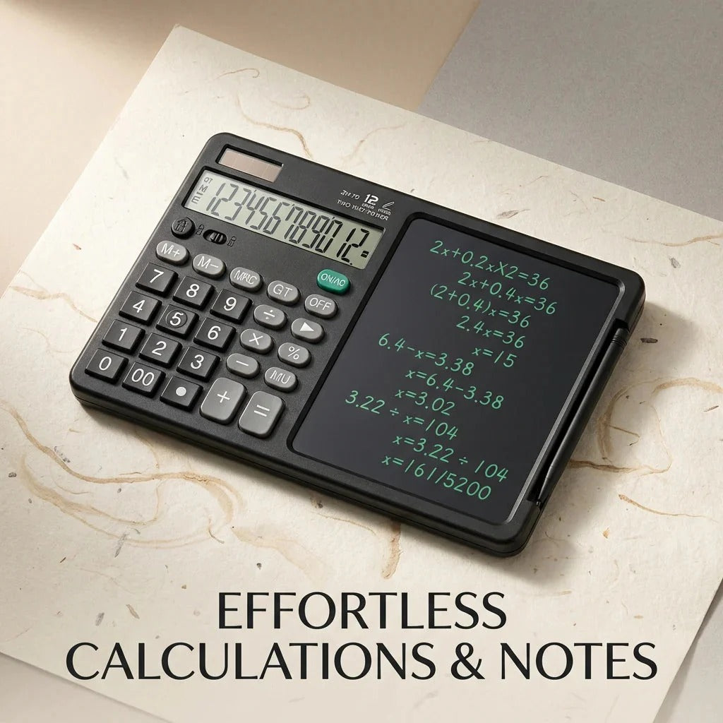 Dual Function Calculator & Writing Tablet