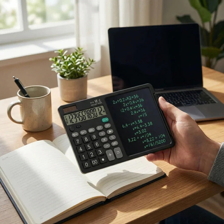 Dual Function Calculator & Writing Tablet